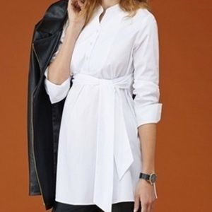 Isabella Oliver White Maternity Tunic Top